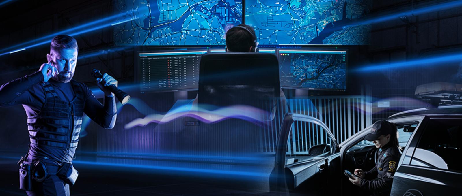 Guard working with the team in GroupTalk and GuardTools