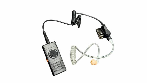 Bluetooth push to talk headset with listen only wired headphones