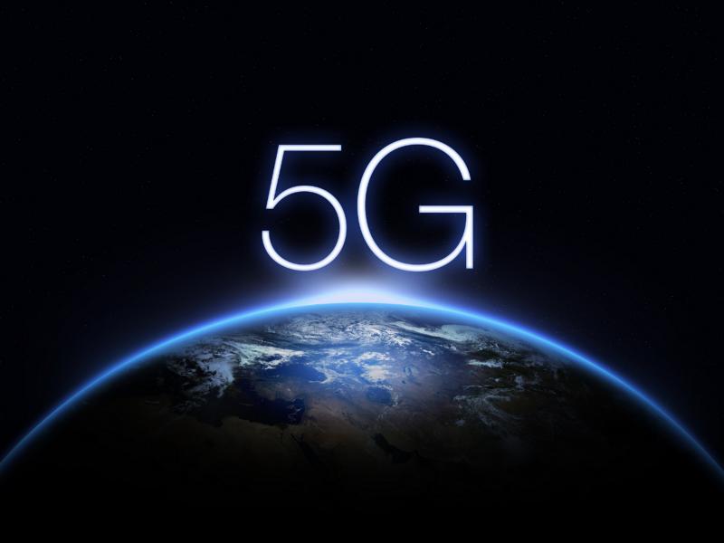 The globe covered by the new 5G network