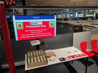 Picture from when the GroupTalk solution was introduced to the flight crew at Norwegian Air Shuttle.