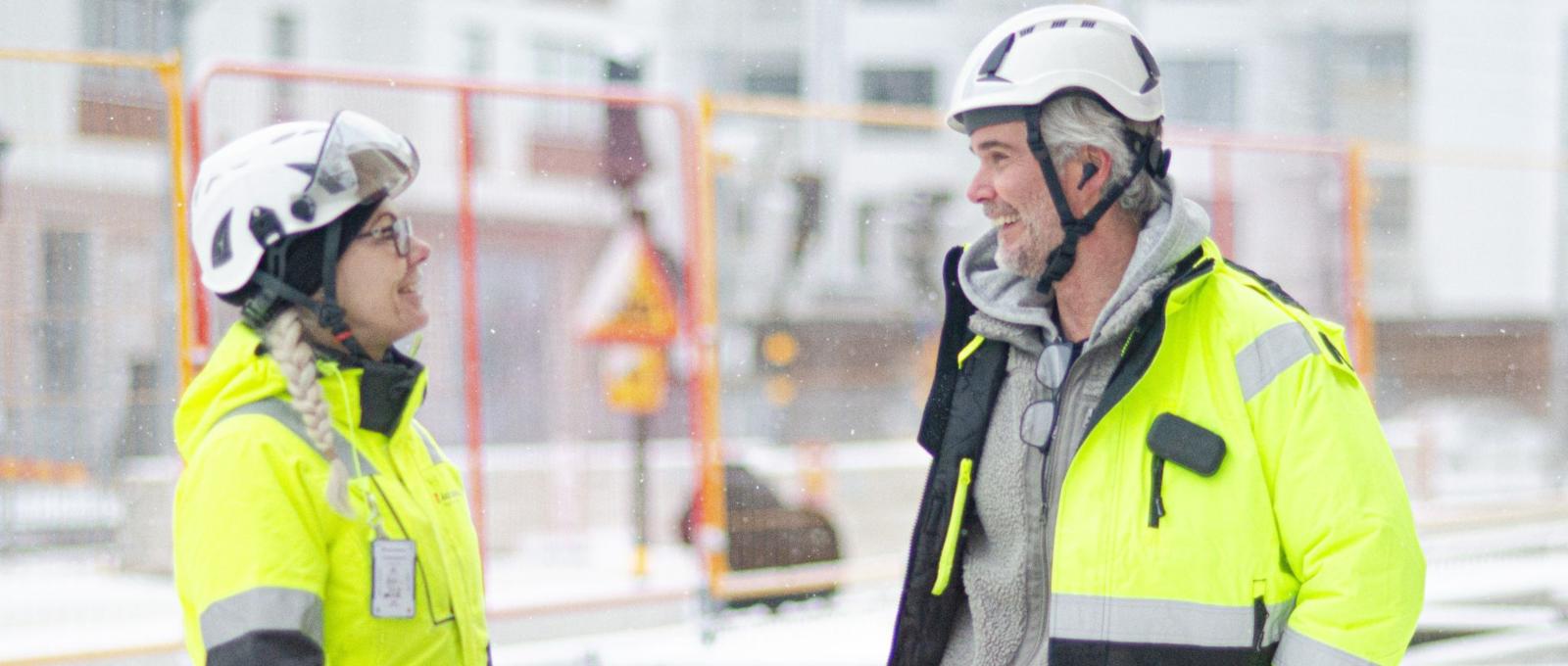 work team using hearing protection with push to talk from grouptalk