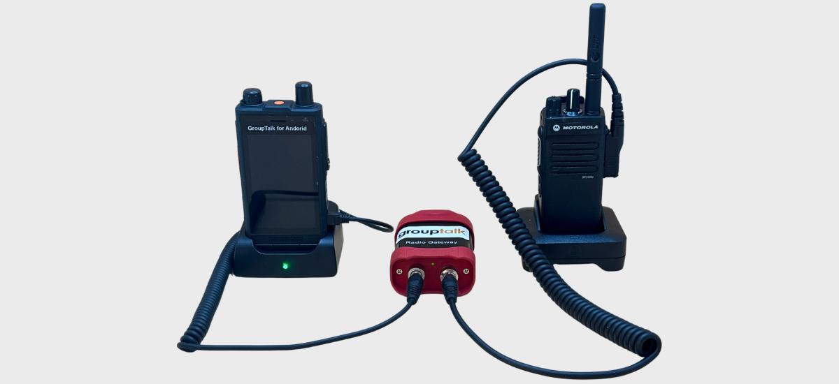Radio is connected to a radio bridge and talking to a smartphone