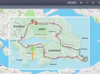 Custom map layer showing race tracks and station locations.