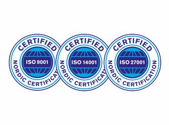 ISO 9001, 14001 & 27001 certification