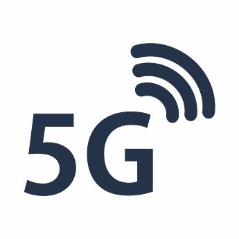 5G internet icon representing next-generation mobile network and high-speed data transfer.