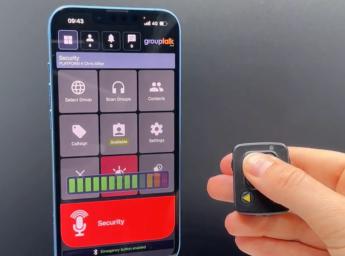 ptt and alarm button with grouptalk walkie talkie app