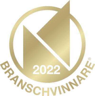 Branschvinnare 2022 certificate of Branschvinnare AB Largest Companies logo