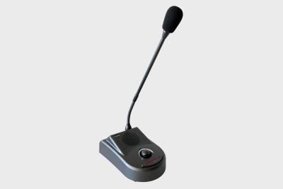 Desktop microphone with PTT button for command and control in GroupTalk PC dispatch