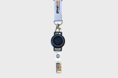 Lanyard with PTT and alarm button attached.
