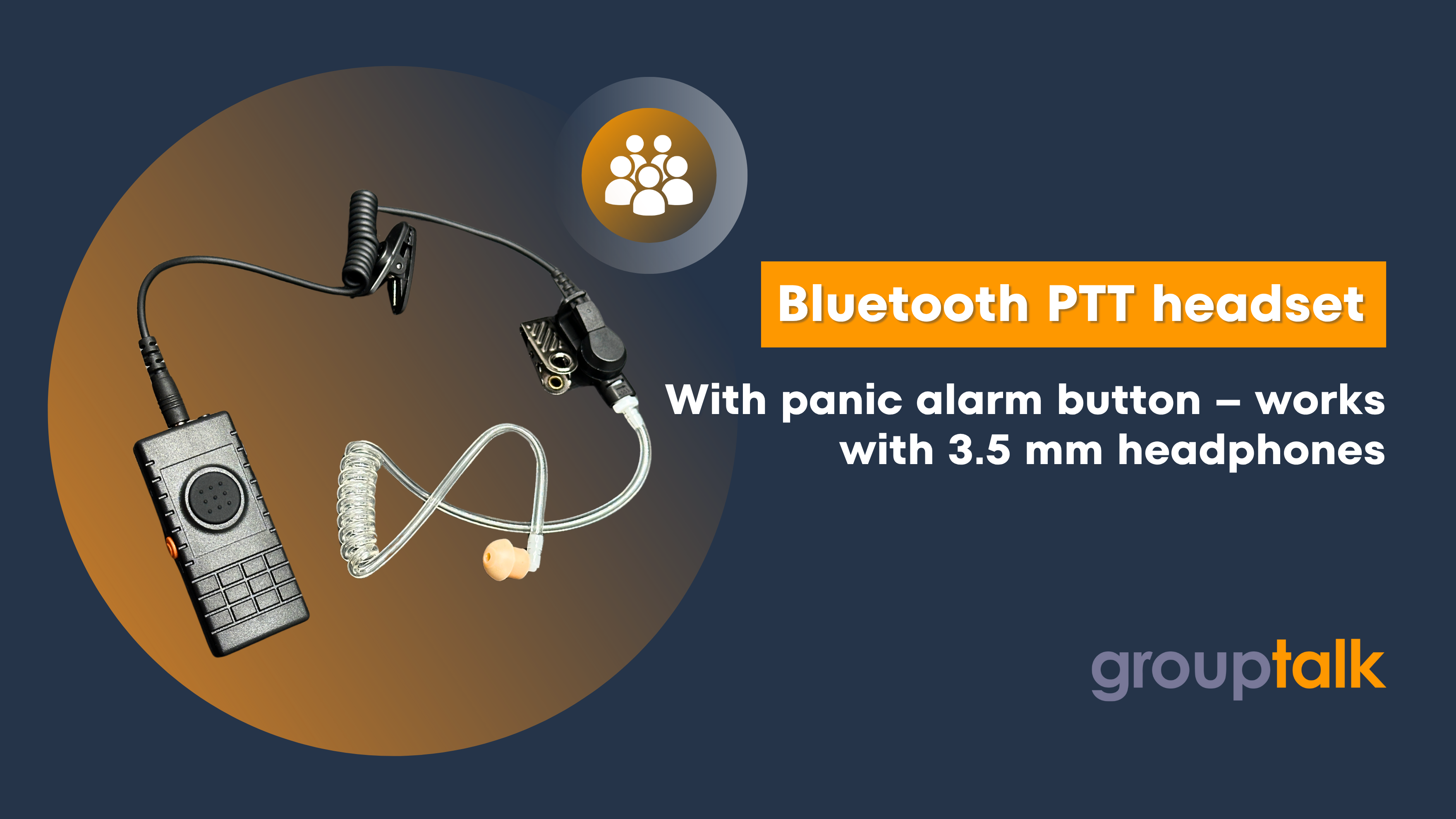 YouTube thumbnail of a video that shows a push to talk headset with panic alarm button