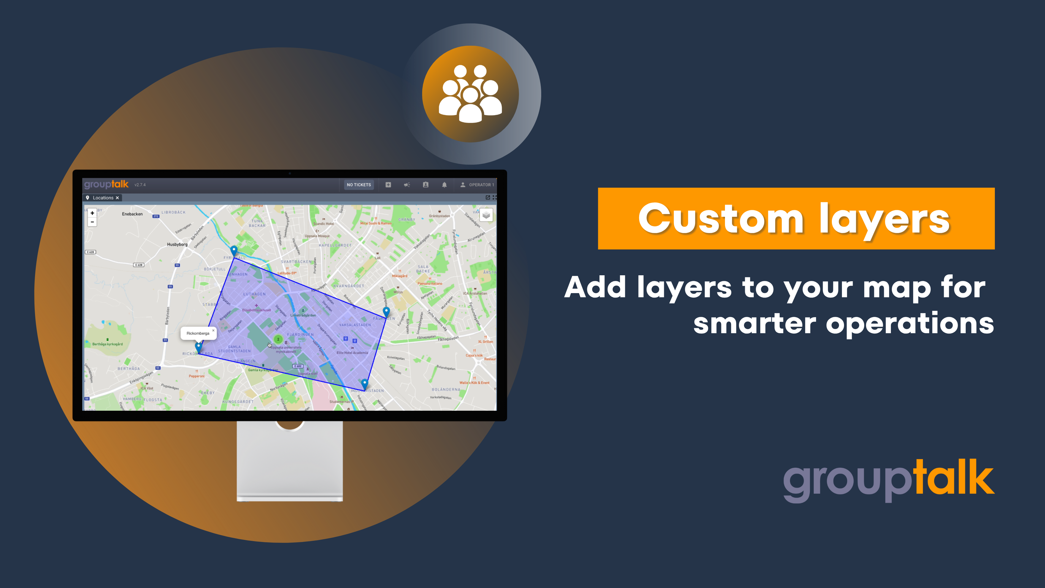 YouTube thumbnail of a video that shows how custom map layers works in GroupTalk command and control console